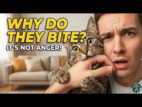 Why Your Cat Bites You (It's Not Anger!) + 7 Weird Habits 😼