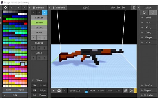 【快捷绑定骨骼教程】体素模型制作与绑定骨骼动画