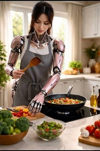 This AI Robot Is Cooking Like a Human 🤖🍳 | Future Home Tech #shorts