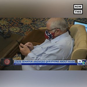 819K views · 10K reactions | 'It's absurd that we have to put it in writing to not wear...white supremacist regalia while in this body doing the work of the people' — This Michigan lawmaker wore a face mask resembling the Confederate flag | NowThis Impact | Facebook