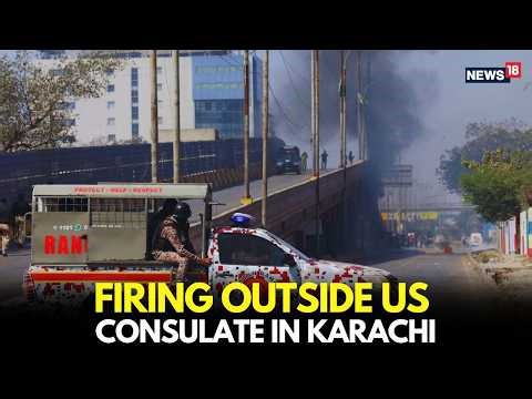 FIRING Outside US Consulate Karachi! Gunshots, Panic & Security Alert LIVE | Pakistan Breaking News