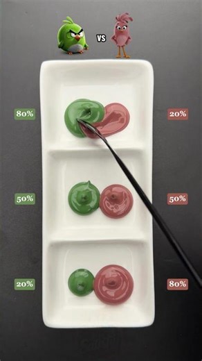 Guess The Mixed Color Of Angry Birds Characters #satisfying #colormixing #oddlysatisfying