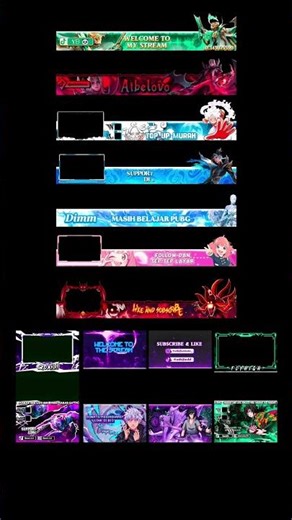 Ready Custom Stream Overlay (Portrait & Landscape) — Compatible with Mobile & PC #streamoverlay
