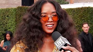H.E.R. Rocks Aretha Franklin-Inspired Outfit at Grammys 2022