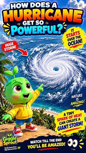 How Does a Hurricane Get So Powerful? 🌀🌊 | Hurricane Science for Kids #shorts #trending #viral