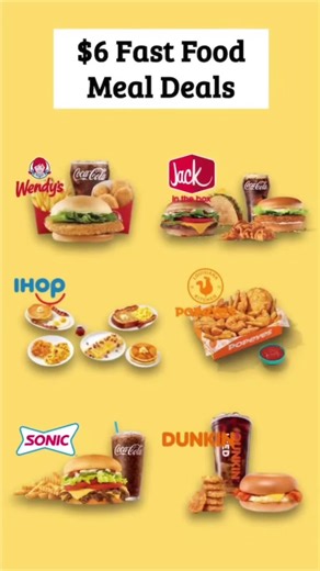 Affordable Fast Food Meal Deals for $6