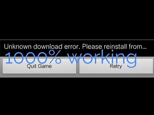 Unknown download error. Please reinstall from play store fixed |hindi|