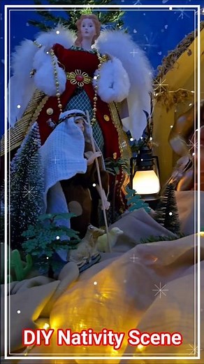 How To Make Easy Christmas Crib Home Made, Cardboard Crib Making ⛪️💒 #shorts