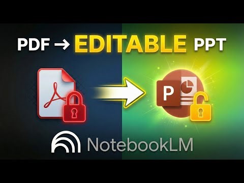 Convert Your NotebookLM Slide Deck PDF to Editable PowerPoint (FREE Method) | PDF to Editable PPT