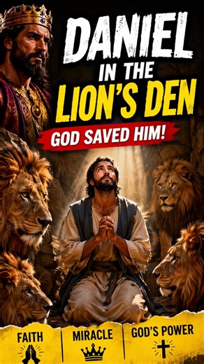 Daniel in the Lion’s Den 🦁 | God Saved Him! ✨ #shorts