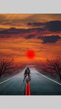 Ride Into The Sunset | PicsArt Manipulation Tutorial 🏍️🔥