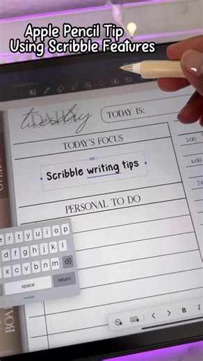 Apple Scribble Tips for Better Digital Planning