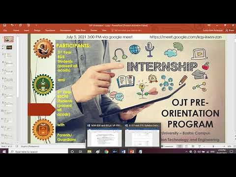 OJT Virtual Pre Orientation