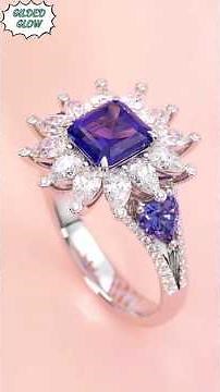 Luxury Purple Sapphire Diamond Ring Design | Floral Engagement Ring | Jewellery CAD #bestring #ring