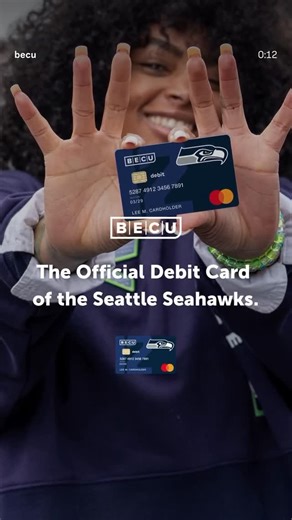 BECU credit union on Instagram: "12s, get the Official Debit Card of the Seahawks. Insured by NCUA."