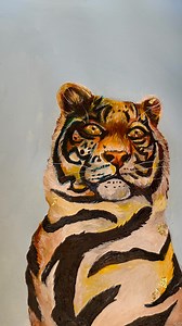 The process of a painting, “Tigress” dedicated to Nina Rao, November 22, 2025 @ninaraochant #savingwildtigers #youngartist #tigerpainting | Tara Glazier