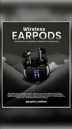 Earpods Poster design in photoshop | Graphic design #photoshop #graphicdesigntutorials