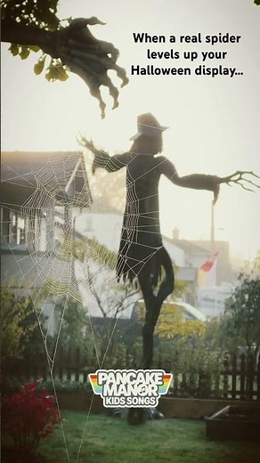 When a REAL spider 🕷️ levels up your Halloween display. #halloween #halloweendecoration #spider