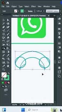 WhatsApp logo design in adobe illustrator /beginner friendly tutorials #whatsapp #logo #illustrator