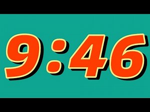 9 Minute and 46 Second Countdown Timer ⏰ | Bright green screen and huge numbers