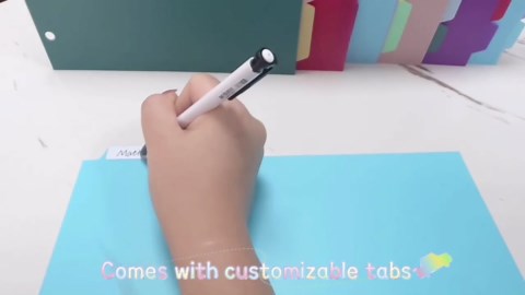 5 Tab Dividers for 3 Ring Binders, Durable Plastic Write & Erase, Page Dividers for 8.5 x 11'' Letter Size Papers, Ideal for Student, Teacher, Macaron Color 3 Sets