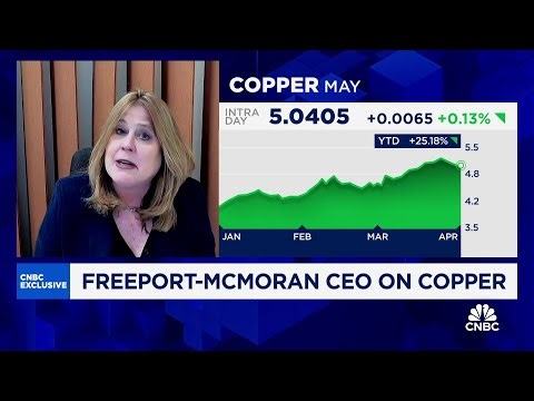 Freeport McMoRan CEO Kathleen Quirk: We provide 70% of the copper mined in the U.S.