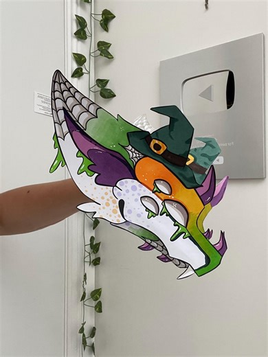 Downloadable Halloween Dragon Puppet Kit - Etsy
