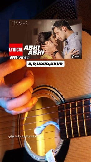 Abhi Abhi -Jism 2 Guitar Chords #shorts