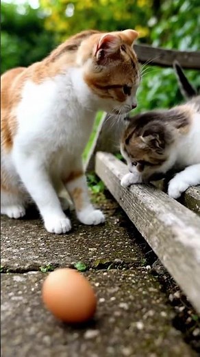 🐱🥚 Mother Cat & Kitten Easter Egg Hunt Adventure 🌸 Cute Cats Hiding Colorful Easter Eggs in Garden
