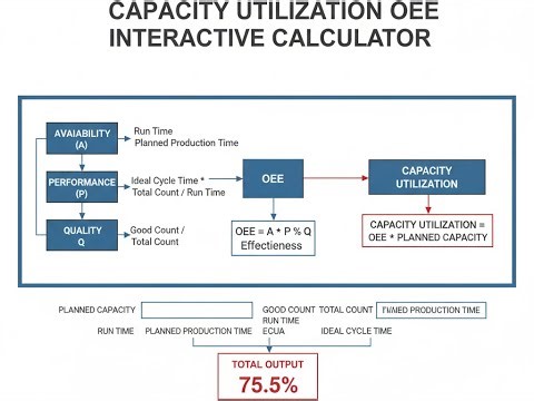 Capacity Utilization OEE Interactive Calculator - Instructions Video