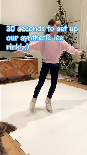 Synthetic Ice Set up!#icerink#figureskating #iceskating #hockey #figureskater #skating #syntheticice