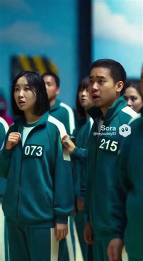 Using the infinity gauntlet in the squid game #aiart #ai #squidgame #thanos #marvel #netflix