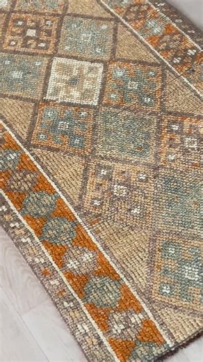 Handwoven Orange Wool Turkish Runner Rug, Vintage 2.5x5.6 - Etsy