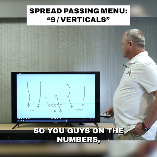 2.6K views · 29 reactions | Spread Passing: 4 Verticals Atascocita Spread Passing Menu & Double Calls vs. Coverage -2 receivers on the numbers, 2 on the hashes. -Tag a receiver for a beater route if the middle is open. -Motion him in. -Run this for 2 2-minute drill or from own goal line. Craig Stump, Head Coach, Atascocita HS, TX #GlazierClinics | Glazier Clinics | Facebook