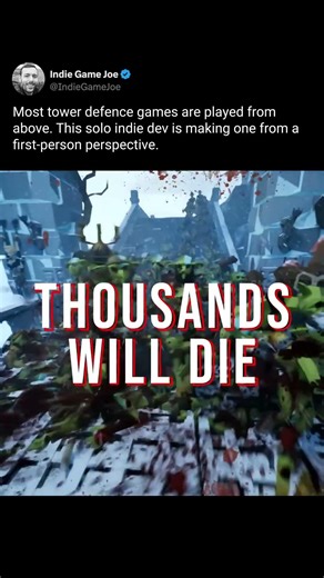 Most tower defence games are played in a top-down view. This indie dev is making one in first-person