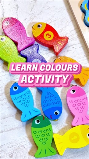 Learn Colors for Toddlers with Wooden Fish Toys | Montessori Color Learning for Kids