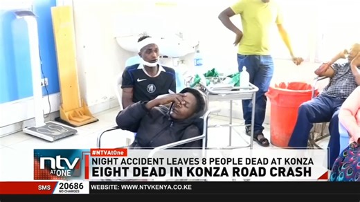 Eight Dead In Konza Road Crash The death toll from last night’s road accident along the Nairobi–Mombasa highway has risen to 8. #NTVAtOne | NTV Kenya