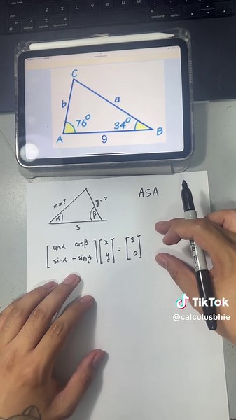 CalTech ASA Calculator Technique for Sine Law