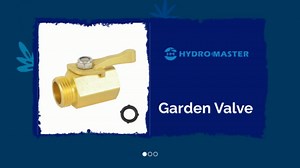 HYDRO MASTER Heavy Duty 3/4" Brass Shut Off Valve with Large Handle, Full Flow Garden Hose Connector
