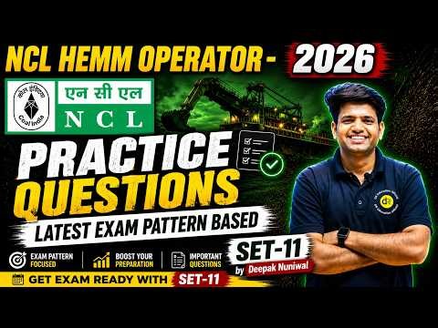 NCL HEMM Operator-2026 Practice Questions (SET-11) by Deepak Nuniwal | DR Education Official