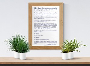 The Ten Commandments KJV for Kids - Wall Art Poster - Downloadable PDF Exodus 20:2-17 - Etsy Canada