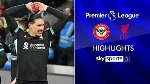 Brentford 0-2 Liverpool: Darwin Nunez scores twice in stoppage time to keep Arne Slot's side's Premier League title bid on track