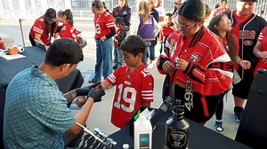 The 49ers Kids Club hosted their Back to Football event at Levi’s Stadium to build excitement for the 2024 NFL Season! Activities included museum tours, a raffle for prizes and more! Sign your young Faithful up today: https://49rs.co/4gxRIuz. | San Francisco 49ers