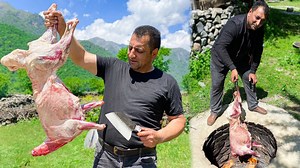 Roasting a Whole Lamb in a Tandoor for 4 Hours