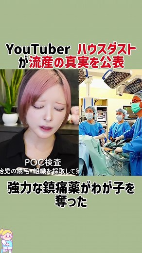 ユーチューバーのハウスダスト流産報告