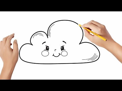 Comment dessiner un nuage kawaii