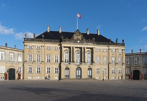 Amalienborg Palace and Museum in Copenhagen, Denmark