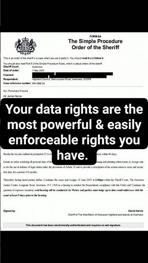 Enforce your GDPR rights via court order. #dataprotection #dsar