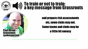 Our Spokesperson Paul Kirton discussing the return of Grassroots Football training - To train, or not to train - A key message from Grassroots "Its important to remember that every person, team and club will have different circumstances and impact factors, some of which we not be aware of" | Grassroots Football UK