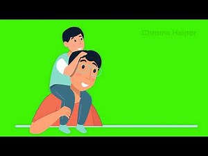 Father and Son, Green screen background #fathersday #father #greenscreen #chromahelper #animation